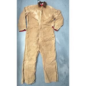 Walls Blizzard Pruf Duck Canvas Quilted Lined Coveralls Mens XL Tall 46-48